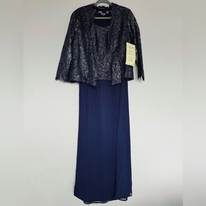 Roaman's Illusion Lace Popover Dress NWT